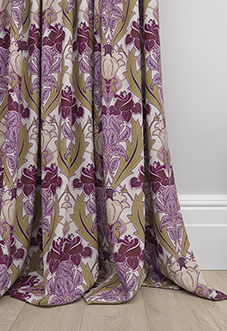 Acanthus, Berry - Made to Measure Curtains